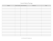 Social Media Postings Tracker
