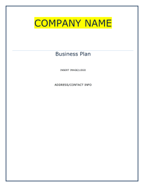 Child Care Services Business Plan template