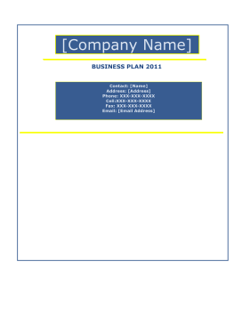 Repair Services Business Plan template
