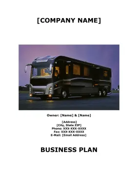 Tent Lodging And RV Park Business Plan template