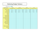 12-Month Marketing Budget Variance