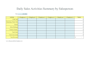 Daily Sales Activity Summary