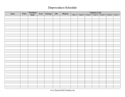Depreciation Schedule