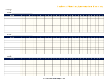 3-Month Business Plan Timeline template