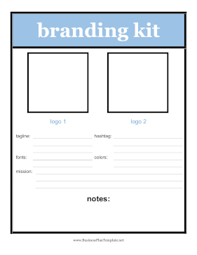 Branding Kit Worksheet template