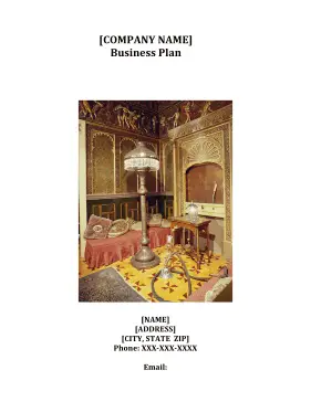 Antiques Dealership Business Plan template