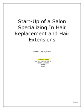 Beauty Salon Business Plan template