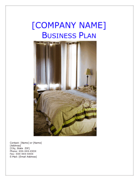 Bed And Breakfast Business Plan template