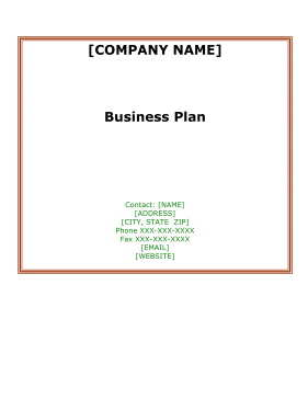 Catering Business Plan template