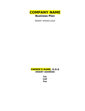 Dentist Business Plan template