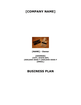 Financial Services Business Plan template