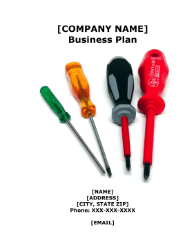 Hardware Store Business Plan template