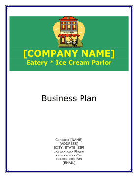 Ice Cream Parlor Business Plan template