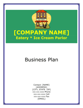 business plan for ice cream parlour