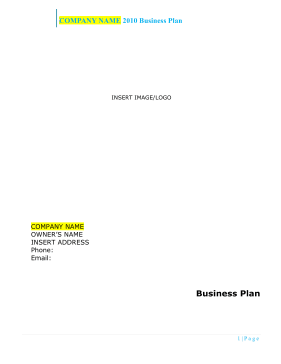 Intellectual Property Business Plan template