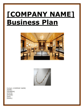 jewelry boutique business plan