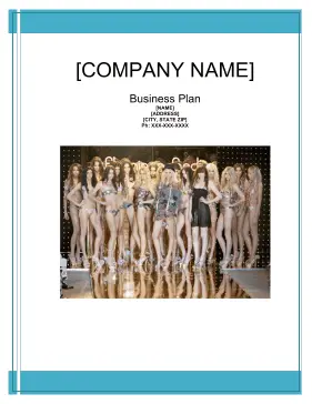 Model And Talent Agency Business Plan template
