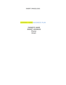 Plumbing Services Business Plan template