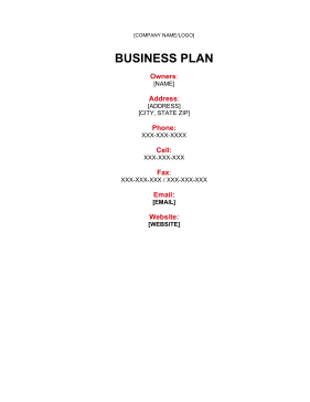 Real Estate Business Plan template