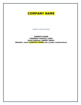 Safety Equipment And Supplies Business Plan template