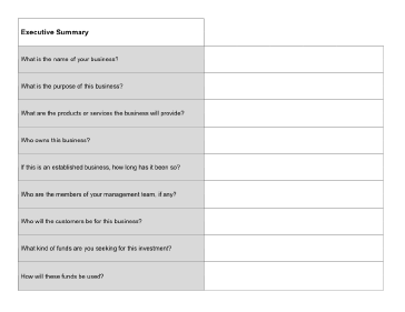 Business Question and Answer Worksheet template