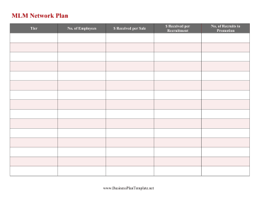 MLM Network Plan template