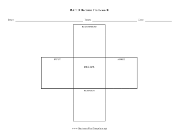 RAPID Decision Framework template