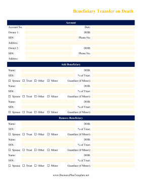 Transfer On Death template