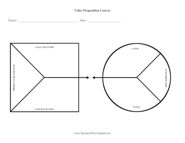Value Proposition Canvas Black and White template