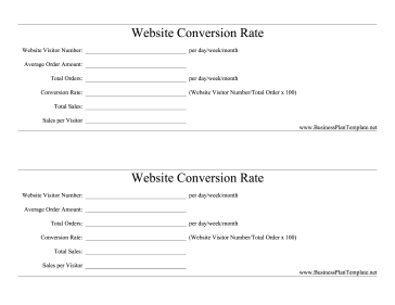 Website Conversion Rate template