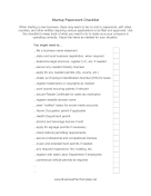 Business Startup Paperwork Checklist template